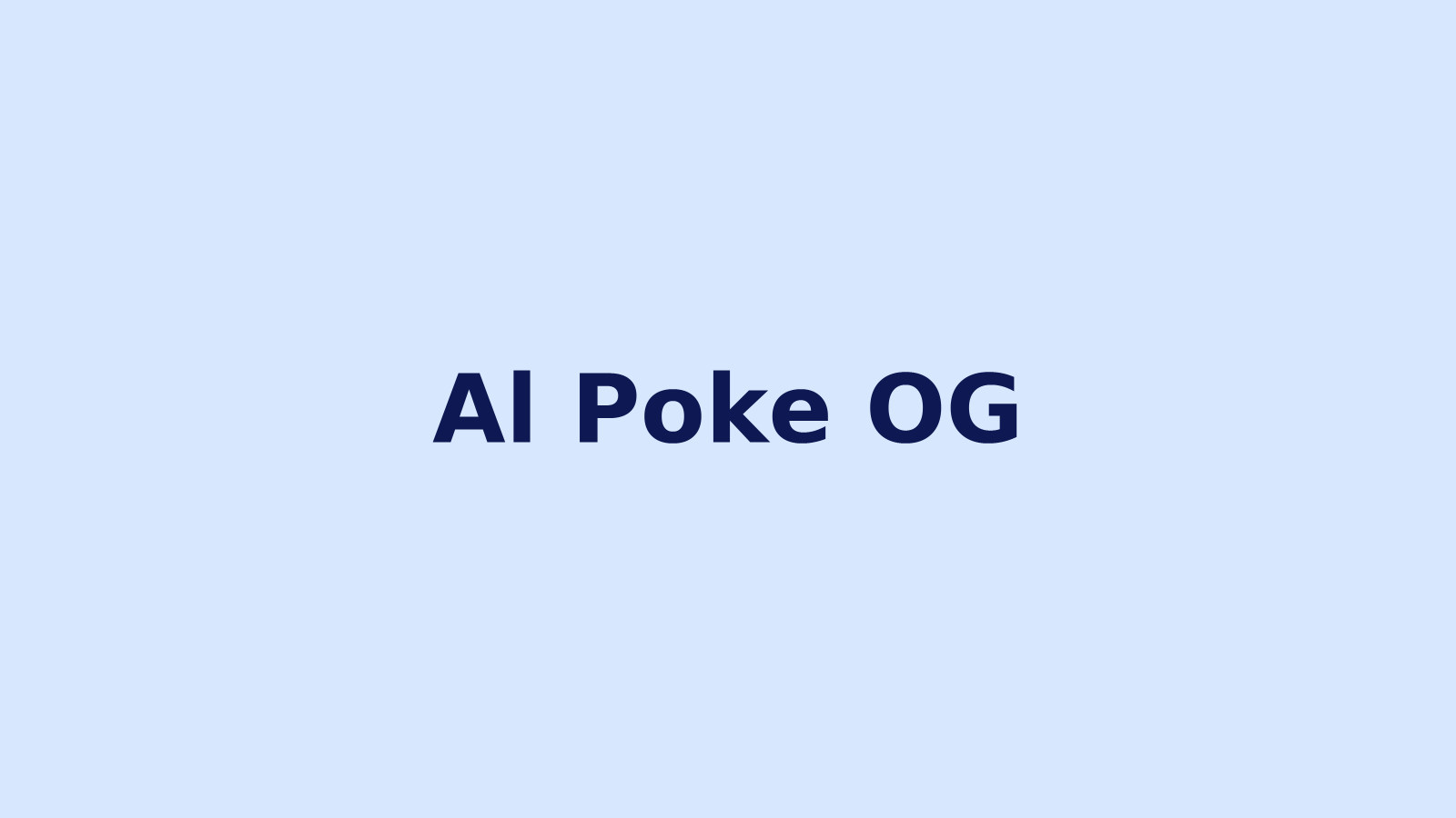 AI Poke OG Schriftzug auf hellem Hintergrund