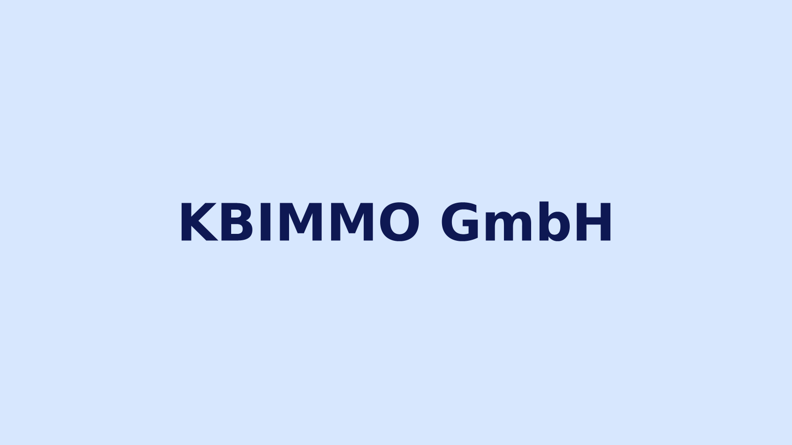 KBIMMO GmbH auf hellblauem Hintergrund