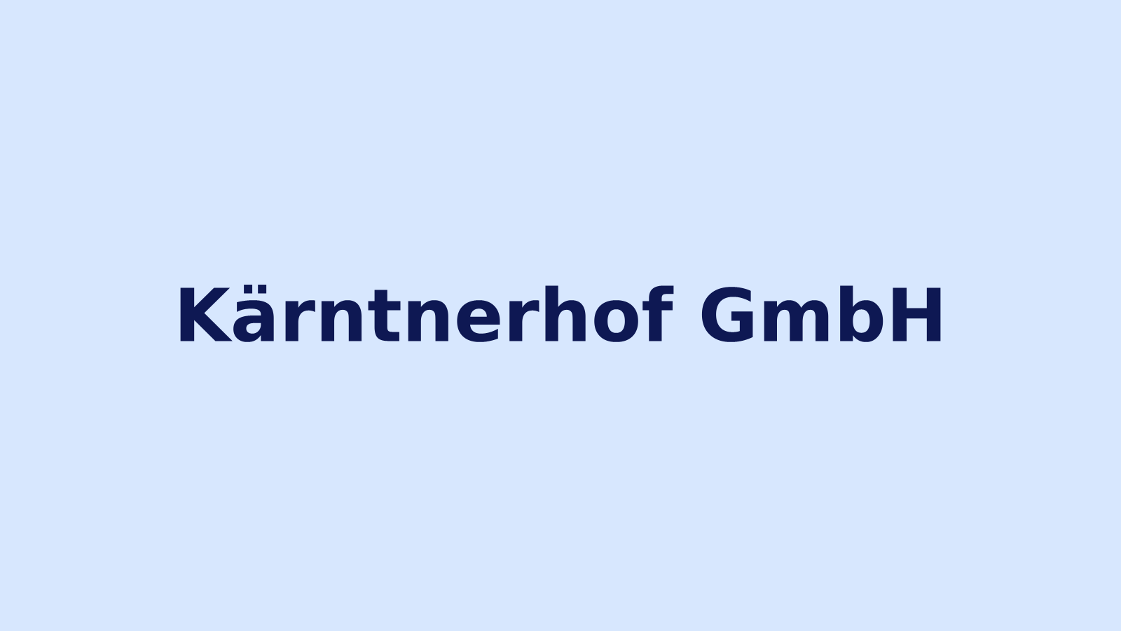 Kärntnerhof GmbH Schriftzug auf hellem Hintergrund