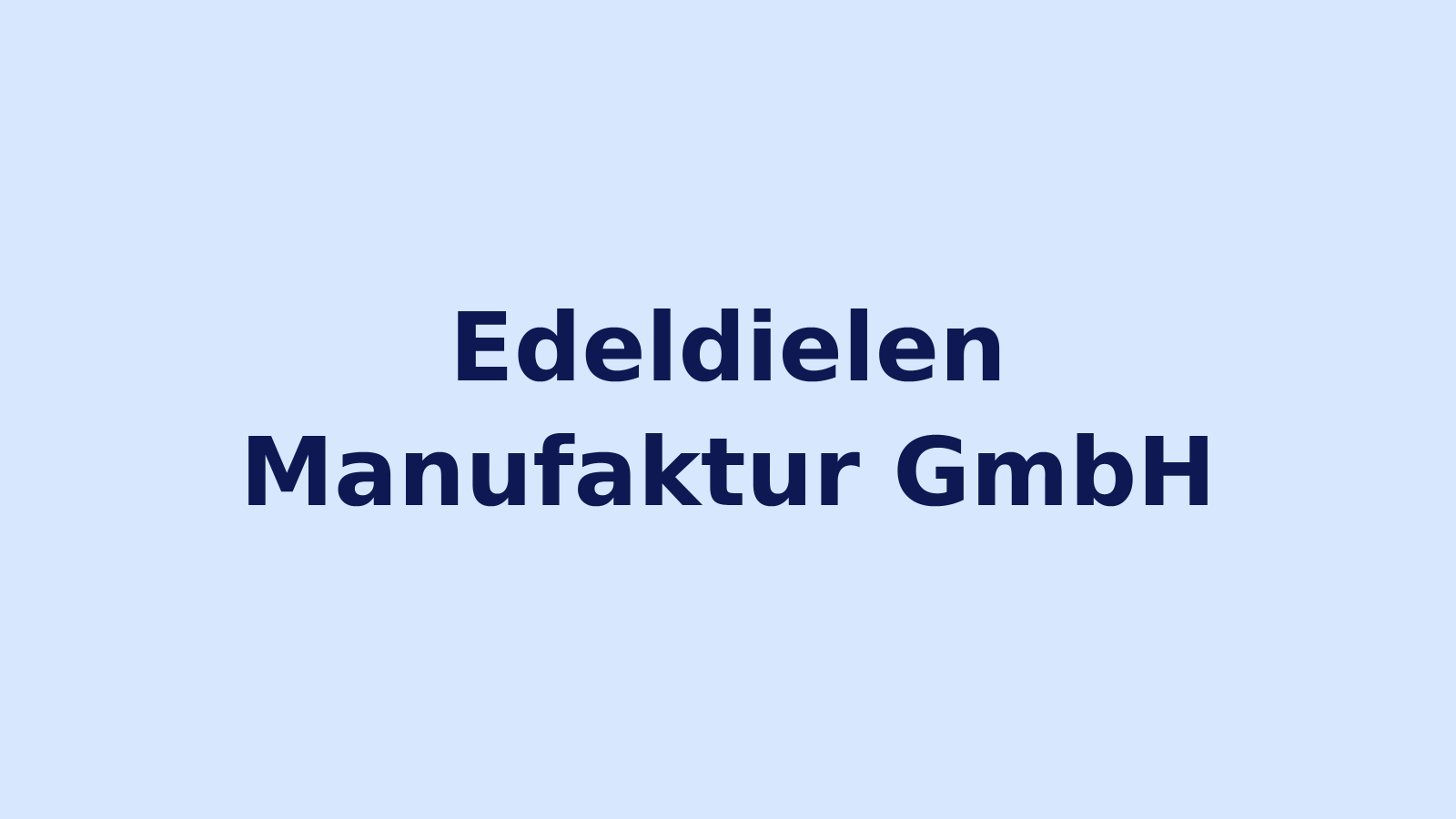 Edeldielen Manufaktur GmbH Logo auf hellblauem Hintergrund